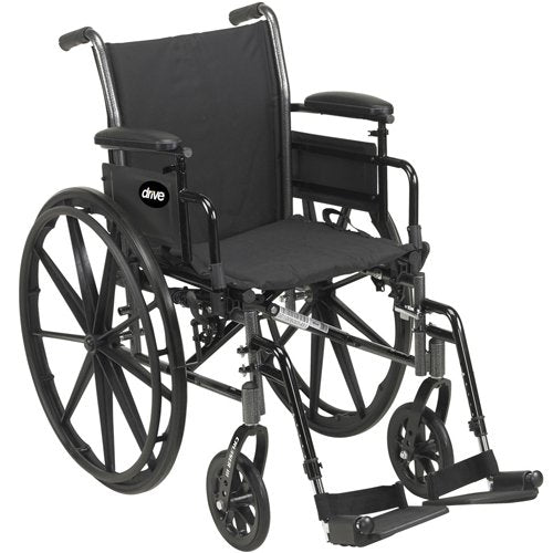 Cruiser 3 Wheelchair 18 Flip Back Full Arm - Best Medical Supplies Online