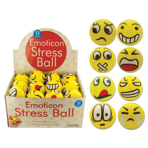 Emoticon Stress Ball Countertop Display Bx/24 - Best Medical Supplies Online