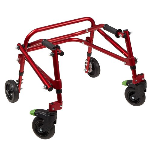 KLIP Walker X-Small Red 4-Wheeled - Best Medical Supplies Online