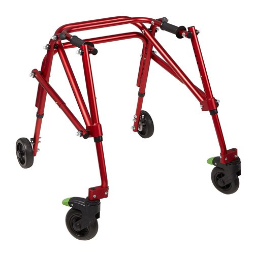 KLIP Walker Small Red 4-Wheeled - Best Medical Supplies Online