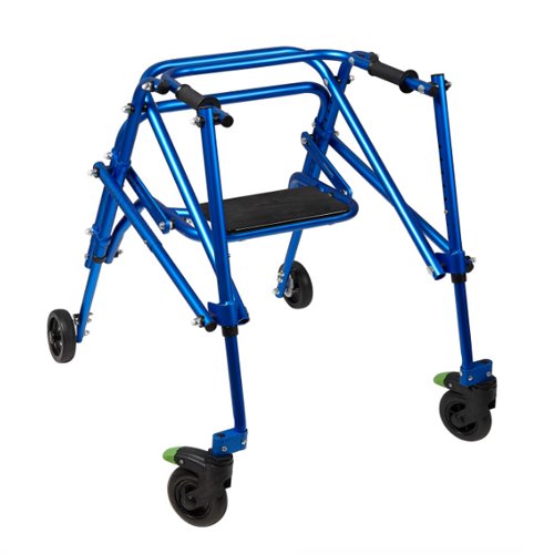 KLIP Walker w/Seat Medium Blue 4-Wheeled (Each) - Best Medical Supplies Online