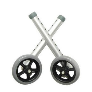 ProBasics 5 Fixed Wheels w/ Glide Caps Pair - Best Medical Supplies Online