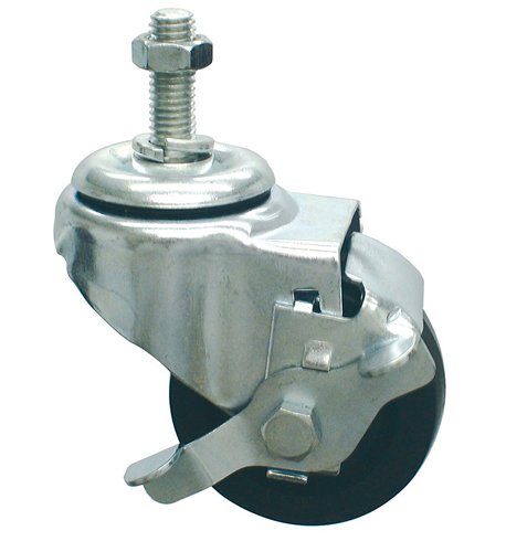 Locking Casters (Set/4) 3 x 1-1/4 H/D Threaded Stem