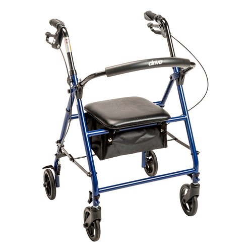 Rollator Steel Blue w/6 Whls Knocked-Down - Best Medical Supplies Online