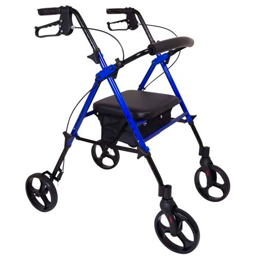 Rollator Aluminum Height Adjustable Blue - Best Medical Supplies Online