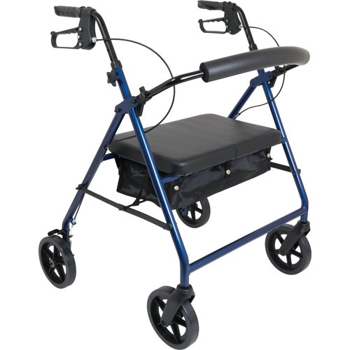 Bariatric Rollator w/ 8 wheels Blue - Best Medical Supplies Online