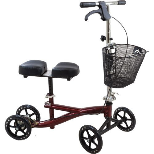 Knee Scooter Deluxe Roscoe Burgundy - Best Medical Supplies Online