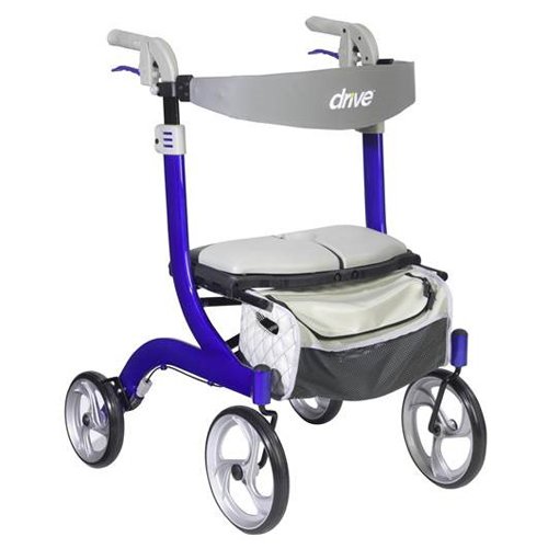 Nitro DLX Rollator Firm Foam Seat Blue Frame - Best Medical Supplies Online