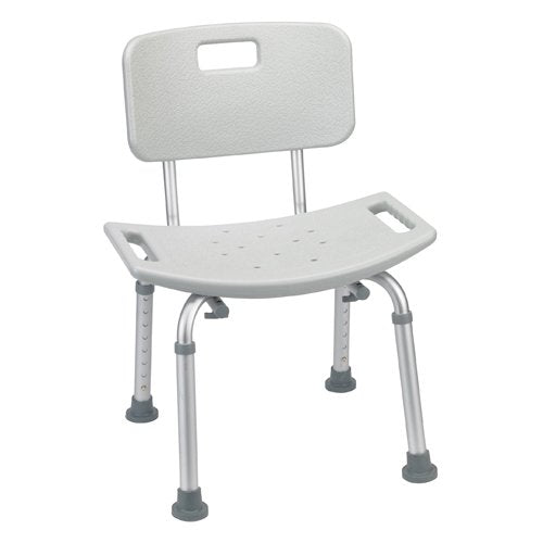 Deluxe Aluminum Bath Chair With Back Gray Retail (Each) - Best Medical Supplies Online