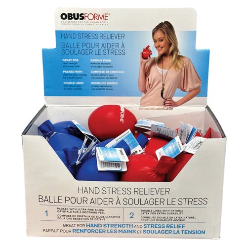 ObusForme Hand Stress Reliever Counter Display of 24 - Best Medical Supplies Online