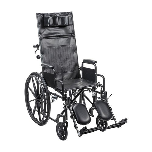 Silver Sport Recliner WC with Vinyl Upholstery/DDA 16 - Best Medical Supplies Online