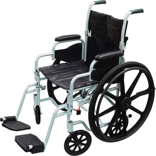 Poly-Fly Wheelchair/Transport Lightweight Comb Chair 18 - Best Medical Supplies Online