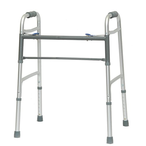 Bariatric Two-Button Folding Walkers W/out Wheels 2/CS - Best Medical Supplies Online