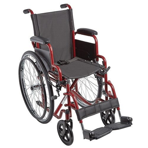 Ziggo Wheelchair Lightweight Folding 14 Red - Best Medical Supplies Online