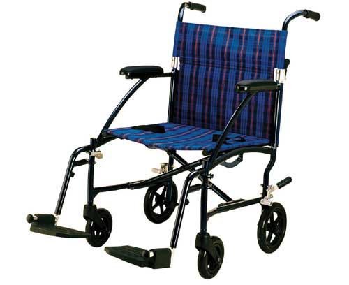 Fly-Lite Transport Chair Blue 19 - Best Medical Supplies Online