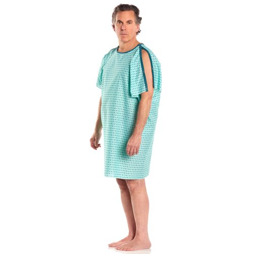 Patient I.V. Gown Geometric Print - Best Medical Supplies Online